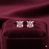 Cercei din argint IDA cu cristale roz