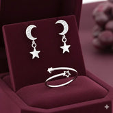 The Moon and Stars Set: Inelul STELLA & Cerceii LUNAIRE
