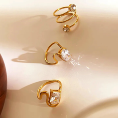 ELERA Inel Oval cu Zirconia - Eleganță Modernă cu Linii Delicate