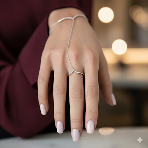 Brățară-inel din argint LUMIRA