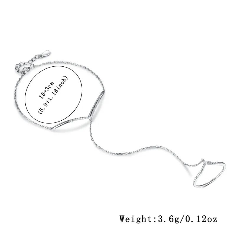 Brățară-inel din argint LUMIRA